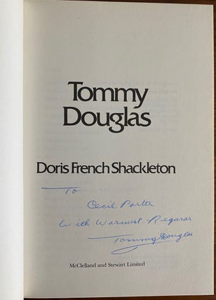 Tommy Douglas (Inscribed by Tommy Douglas)
