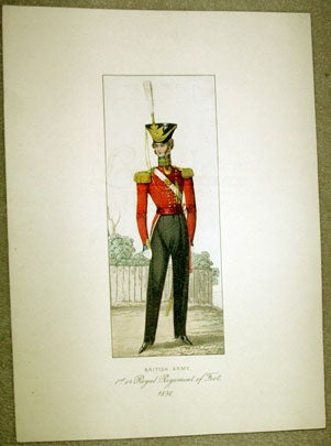 Item #1700 British Army 1st or Regiment of Foot print. Gentleman’s Magazine of Fashions , unknown artist.