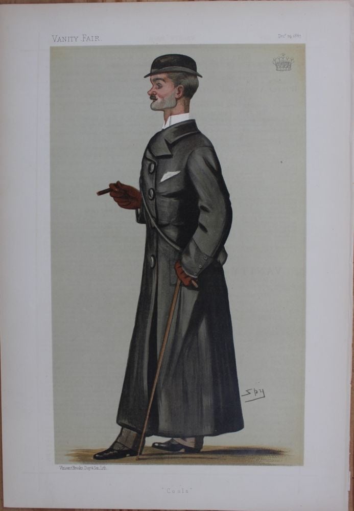 Item #1733 Coals print Lord Durham Dec. 24th, 1887 spy. Lord John George Lambton Earl of Durham DURHAM.