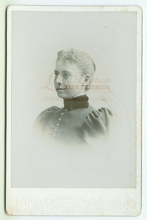 Item #2295 Vintage Photograph Of a Pretty Young Woman Poole photo studio of St. Catharines, Ontario. Ontario POOLE photo studio of St. Catharines, Canada..