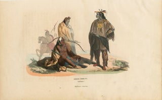 Item #2592 Indiens Corbeaux. (Amerique.) Indianos cuervos. (Crow Indians costume) print. Auguste...