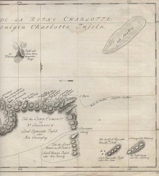 Isles de la Reine Charlotte - map of Queen Charlotte Island on James Cook journey