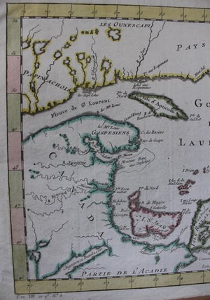 Carte du Golphe de St-Laurent et Pays voisins pour servir à l'Histoire Générale des Voyages