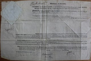Item #3113 Province of Canada Land Grant of half an acre to Robert Sowter, in London, Upper...