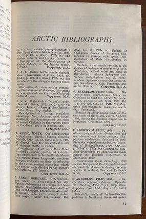 Arctic Bibliography, Volumes 1, 2 & 3