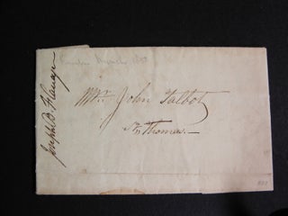 Item #3429 Privately-delivered Letter from London to St. Thomas (Ontario), Canada - 1837.  THOMAS