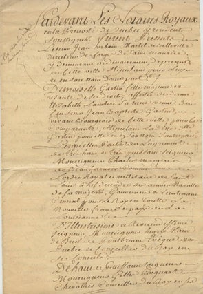 Contrat de mariage [marriage] (copie certifiée de l'époque) Québec, 6. General James MURRAY.