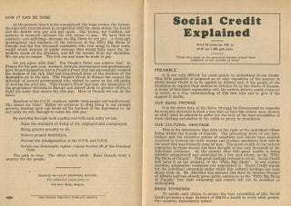 Social Credit Explained 4pp. brochure
