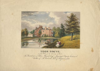 Item #3642 Moor House, in the W.R. of the County of York, UK - coloured c1840 engraving. John MAUDE