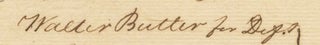 Tryon County legal will document signed twice by Walter Butler (1752-81) Loyalist