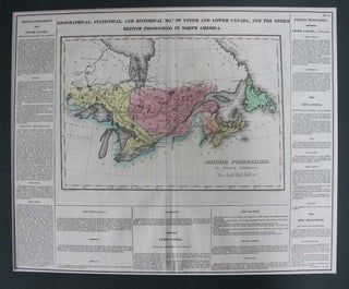 Item #4142 Geographical, Statistical, And Historical Map Of Upper And Lower Canada, And The Other...