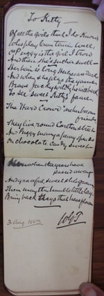 1880's autograph book, about 50 pages, owned by Kitty Scott of Toronto, Ontario