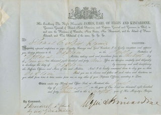 Item #4560 First Welland Regiment Military Captain Commission for Thomas C. Street signed by...