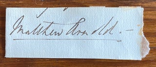 Item #4881 Cut signature of Matthew Arnold. Matthew ARNOLD