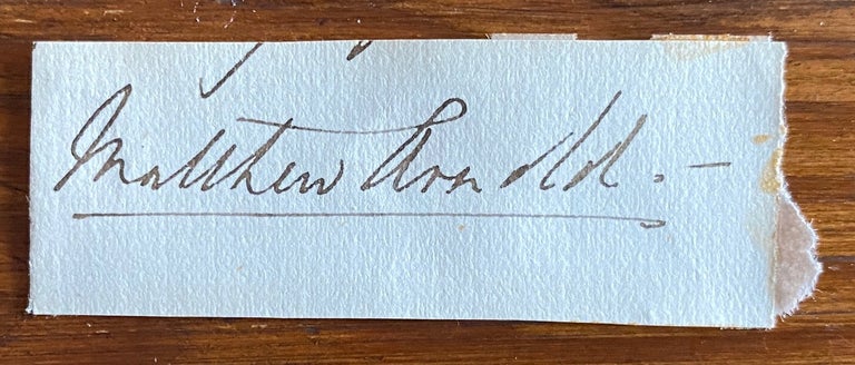 Item #4881 Cut signature of Matthew Arnold. Matthew ARNOLD.