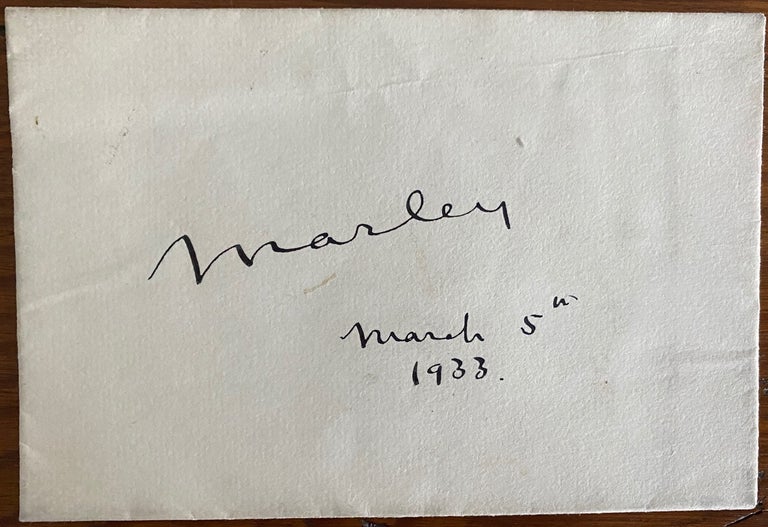 Item #4890 Signature on envelope of Dudley Leigh Aman, 1st Baron Marley. Dudley Leigh AMAN, Lord Marley.