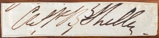 Item #4894 Cut signature of C.P.B. (Charles Percy Bysshe) Shelley. C. P. B. SHELLEY, Charles...