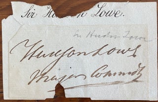 Item #4898 Cut signature of Sir Hudson Lowe. Sir Hudson LOWE