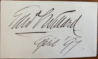 Item #4899 Cut signature of E.S. (Edward Smith) Willard. E. S. WILLARD, Edward Smith