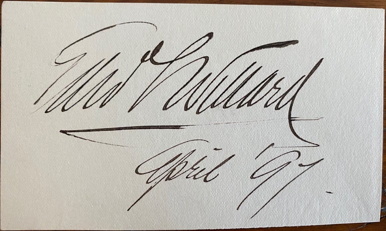 Item #4899 Cut signature of E.S. (Edward Smith) Willard. E. S. WILLARD, Edward Smith.