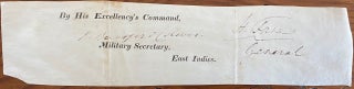 Item #4900 Cut signature from a vellum document of General Sir Henry Fane. General Sir Henry FANE