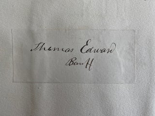 Item #4907 Signature of Thomas Edward mounted on a sheet. Thomas EDWARD