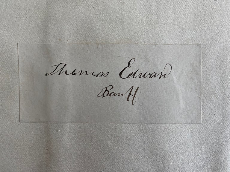 Item #4907 Signature of Thomas Edward mounted on a sheet. Thomas EDWARD.