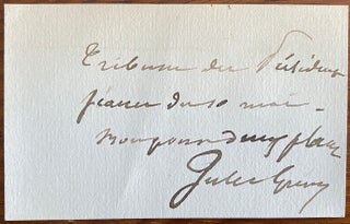 Item #4908 Signature of François Paul Jules Grévy on a small sentiment card. François...
