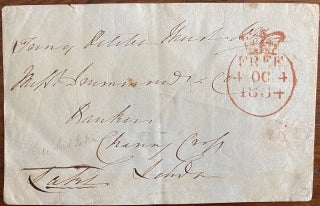 Item #4910 Signature of Warwick Lake, 3rd Viscount Lake on a Free-franked envelope front. Warwick...