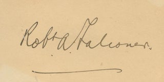 Item #4913 Cut signature of Sir Robert Alexander Falconer. Sir Robert Alexander FALCONER