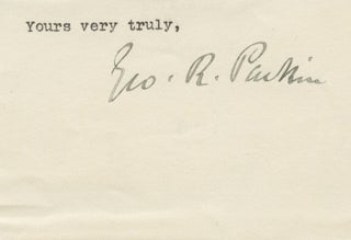Item #4914 Cut signature of Sir George Robert Parkin. Sir George Robert PARKIN
