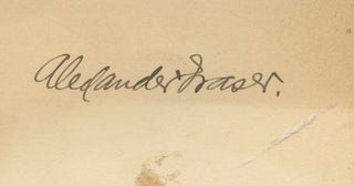 Item #4915 Cut signature of Alexander Fraser. Colonel Alexander FRASER