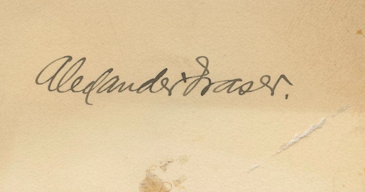 Item #4915 Cut signature of Alexander Fraser. Colonel Alexander FRASER.
