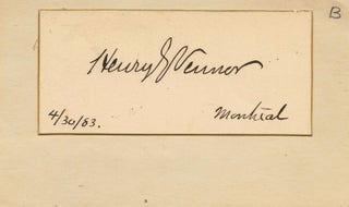 Item #4916 Cut signature of Henry George Vennor. Henry George VENNOR