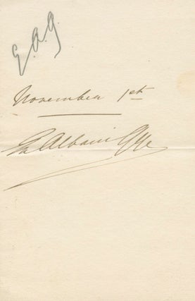 Item #4921 Signature of Emma Albani Gye. Emma Albani GYE, nee Lajeunesse,...