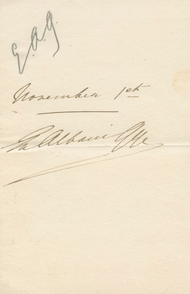 Item #4921 Signature of Emma Albani Gye. Emma Albani GYE, nee Lajeunesse, Marie-Louise-Cécile-Emma.