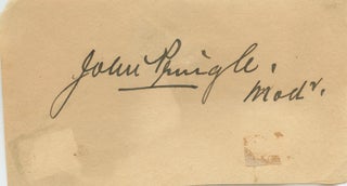 Item #4923 Cut signatures of John Pringle. John PRINGLE