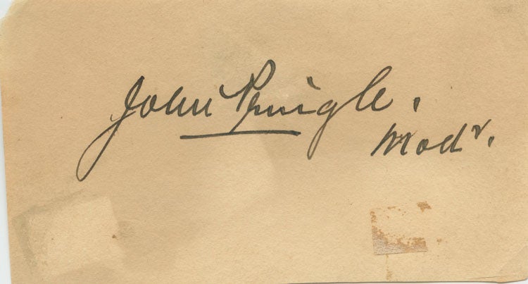 Item #4923 Cut signatures of John Pringle. John PRINGLE.