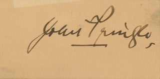 Cut signatures of John Pringle