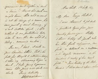Item #4965 Autographed Signed Letter (ASL) of Edward Abiel Washburn. Edward Abiel WASHBURN