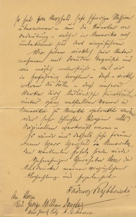 Item #4981 Autograph Signed Letter (ASL) of Tadeusz Rybkowski to Reverend George William Douglas...