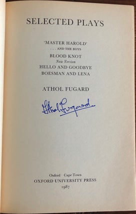 Selected Plays (signed)