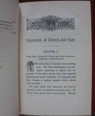 History of the Separation of Church and State in Canada (signed)