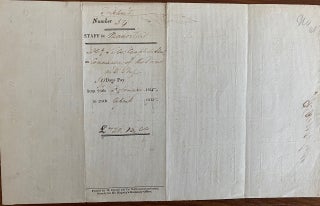 Three printed and signed documents two regarding British forces in the Windward and Leeward Charibbee (Caribbean) islands 1808, & 1817 and One in 1815, Mauritius, East Africa