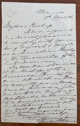 Item #5851 Manuscript letter to Bishop Charles Hamilton. Bishop Charles  HAMILTON, provenance,...