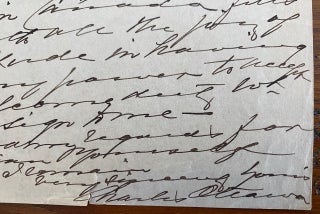 Manuscript letter to Bishop Charles Hamilton