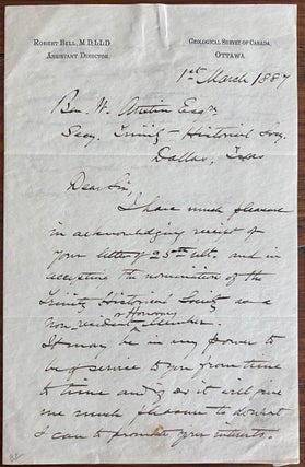 Item #5876 Robert Bell holograph letter to Ben. W. Austin in Dallas Texas regarding honorary...