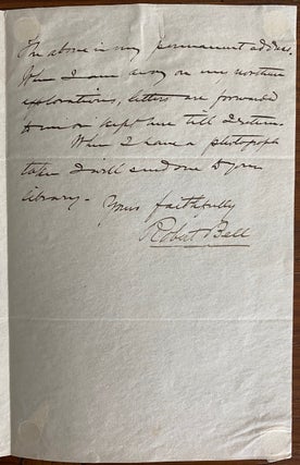 Robert Bell holograph letter to Ben. W. Austin in Dallas Texas regarding honorary membership in Trinity Historical Society