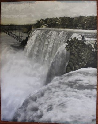 Item #6763 Two Niagara Falls prints - American Falls from Goat Island and Horseshoe Falls from...