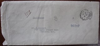 Wilfrid Laurier Signed book order document in free-franked House of Commons envelope with $1 bill